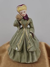 Vintage Florence Ceramics Irene Porcelain Figurine Green Dress Blonde Romantic - £39.55 GBP