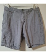 UNTUCKit Shorts Mens St Julien Linen Cotton Chino Gray Flat Front  - $15.84