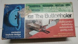 Greist The Buttonholer Model #6 Exclusive Keyhole Design Manual 4 Templates - $13.46