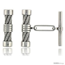 Stainless Steel Cable Cuff Links, 5/8 in (16 mm)  - £33.93 GBP