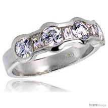 Size 6 - Highest Quality Sterling Silver 1/4 in (6 mm) wide Wedding Band, Bezel  - $91.43