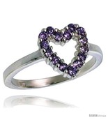 Size 6 - Highest Quality Sterling Silver 1/2 in (11 mm) wide Ladies&#39; Heart  - £54.84 GBP