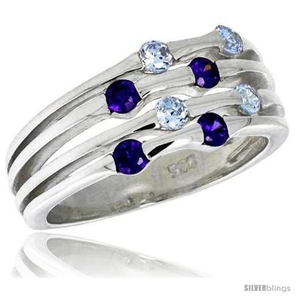 Size 8 - Highest Quality Sterling Silver 3/8 in (10 mm) wide Right Hand Ring,  - $90.09