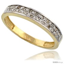 Size 13 - 14k Gold Men&#39;s Diamond Band, w/ 0.10 Carat Brilliant Cut Diamo... - $591.21