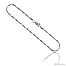 Length 9.5 - Sterling Silver Italian Rope Chain Necklaces &amp; Bracelets 1.... - $14.28