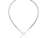 Sterling silver 3 2 mm v shape wire chocker clasp thumb155 crop