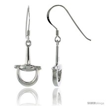 Sterling Silver Full Cheek Snaffle Bits Drop Earrings, 7/8in  (22 mm)  - £34.33 GBP