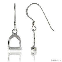 Sterling Silver Stirrup Drop Earrings, 9/16in  (14 mm)  - £14.90 GBP