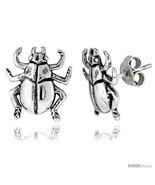 Tiny Sterling Silver Bug Stud Earrings 1/2  - £13.78 GBP