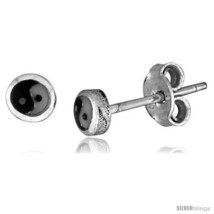 Tiny Sterling Silver Yin-Yang Nose Studs / Earrings 1/16  - £10.21 GBP