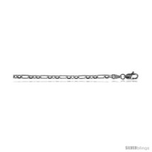 Length 18 - Sterling Silver Italian Diamond Cut Figaro-Cable Chain Necklaces &amp;  - £33.65 GBP