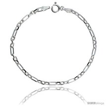 Length 22 - Sterling Silver Italian Diamond Cut Figaro-Cable Chain Necklaces &amp;  - £23.97 GBP