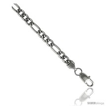 Length 20 - Stainless Steel Figaro Chain Necklace 7 mm (1/4 in)  - $23.40