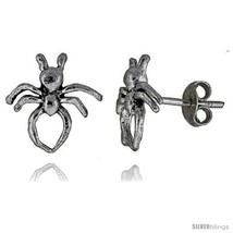 Tiny Sterling Silver Spider Stud Earrings 1/2  - £24.10 GBP