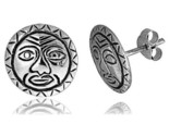 Tiny sterling silver sun stud earrings 7 16 in thumb155 crop