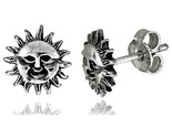 Tiny sterling silver sun stud earrings 5 16 in thumb155 crop