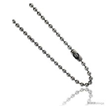 Length 34 - Stainless Steel Bead Ball Chain 3 mm thick available Necklaces  - £9.85 GBP