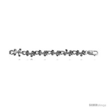 Sterling Silver Gecko Charm Bracelet, 1/4in  (7  - £73.10 GBP