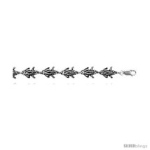 Sterling Silver Frog Charm Bracelet, 3/8in  (9  - £67.27 GBP