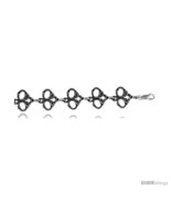 Sterling Silver Handcuffs Charm Bracelet, 5/8in  (16  - £79.26 GBP