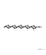 Sterling Silver Double Dolphin Charm Bracelet, 3/8in  (10  - £78.81 GBP