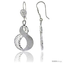 Sterling Silver 1 5/8in  (41 mm) tall Round-shaped Filigree Dangle  - $29.23