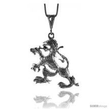 Sterling silver large dragon pendant 1 3 4 in tall thumb200