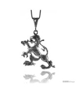 Sterling Silver Large Dragon Pendant, 1 3/4 in  - £89.54 GBP