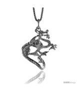 Sterling Silver Dragon Pendant, 1 in  - £36.17 GBP