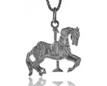 Sterling silver carousel horse pendant 3 4 in tall thumb155 crop