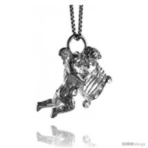 Sterling Silver Cherub Pendant, 7/8 in  - £48.22 GBP