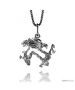 Sterling Silver Chinese Zodiac Pendant, for Year of the DRAGON, 1/2 in  - £34.70 GBP