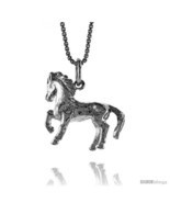 Sterling Silver Chinese Zodiac Pendant, for Year of the HORSE, 3/4 in  - £44.32 GBP