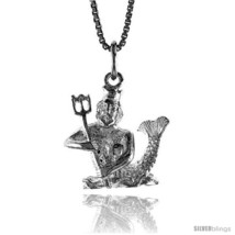 Sterling Silver Zodiac Charm for AQUARIUS 3/4 in  - £50.47 GBP