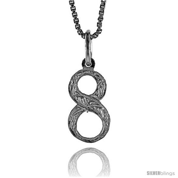 Primary image for Sterling Silver number 8 Charm, 1/2 in 