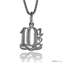 Sterling Silver number 10 Charm, 1/2 in  - £24.37 GBP