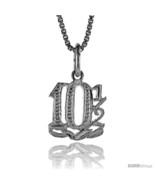 Sterling Silver number 10 Charm, 1/2 in  - £24.31 GBP