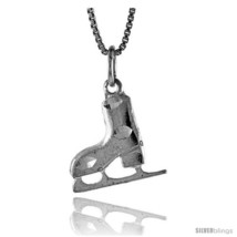 Sterling Silver Men&#39;s Ice Skate Shoe Pendant, 5/8 in  - £25.12 GBP