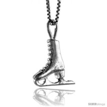 Sterling Silver ladies Ice Skate Shoe Pendant, 1/2 in  - £33.20 GBP