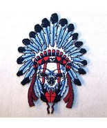 SKULL W BONNET EMBROIDERED PATCH sew or iron P-439 bikers novelty patche... - $2.84