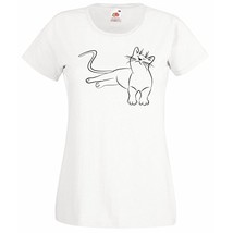 Womens T-Shirt Cute Relaxed Cat Quote Got Cats?, Funny Kitty TShirt Kitt... - £19.36 GBP