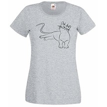 Womens T-Shirt Cute Relaxed Cat Quote Got Cats?, Funny Kitty TShirt Kitt... - £19.50 GBP