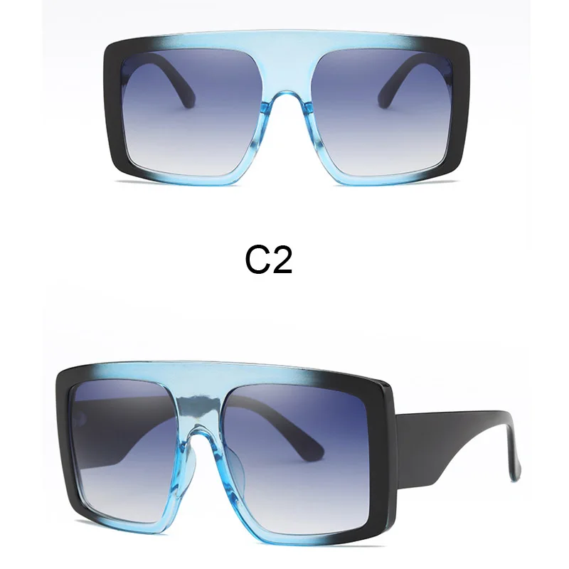 Ign big frame oversized sunglasses women luxury brand large flat top sun glasses trendy thumb200