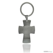 Ish engravable iron maltese cross keychain key tag key fob key ring 3 1 2 in 87 mm tall thumb200