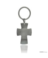 Stainless Steel Satin Finish Engravable Iron / Maltese Cross Keychain Ke... - £17.29 GBP