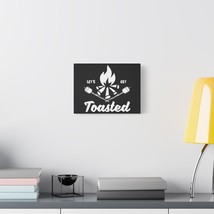 Matte Canvas, 1.25&quot;, Kids Wall Art, Black and White Campfire with &quot;Let&#39;s Get Toa - £22.69 GBP+