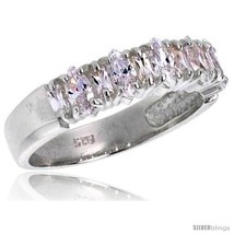 Size 8 - Highest Quality Sterling Silver 3/16 in (5 mm) wide Wedding Band,  - £57.85 GBP