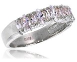 Hest quality sterling silver 3 16 in 5 mm wide wedding band marquise cut cz stones thumb155 crop
