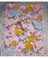 Disney Princess Belle Cinderella Aurora Fleece Baby Blanket Pet Lap 30&quot;x... - £33.79 GBP