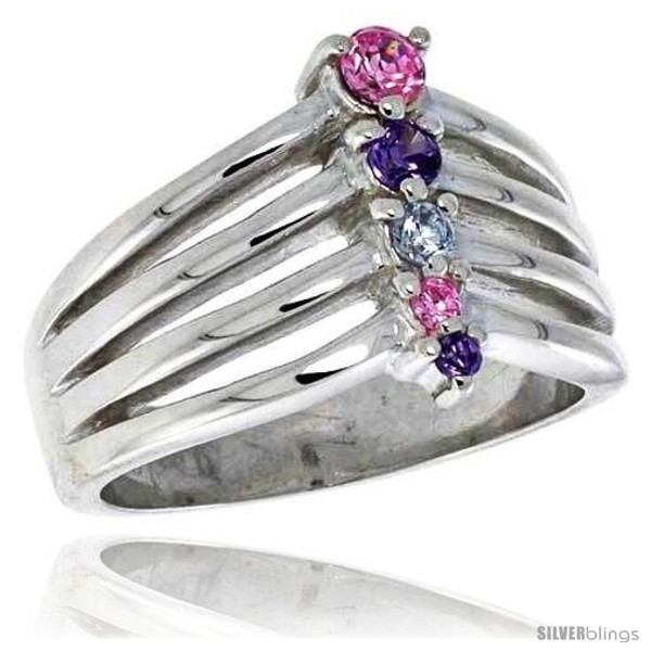 Size 8 - Highest Quality Sterling Silver 1/2 in (13 mm) wide Right Hand Journey  - $65.69